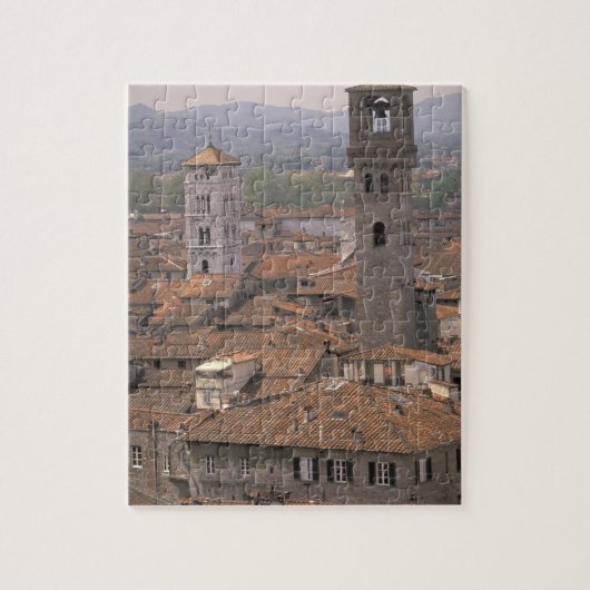 Europa, Italië, Toscane, Lucca, Stads panorama Legpuzzel (Verticaal)