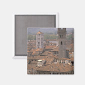 Europa, Italië, Toscane, Lucca, Town panorama Magneet (Voorkant / Achterkant)