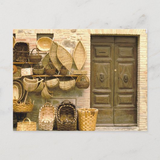 Europa, Italië, Toscane, Montalcino. Basket Briefkaart (Voorkant)