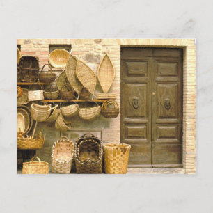 Europa, Italië, Toscane, Montalcino. Mand Briefkaart