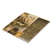 Europa, Italië, Toscane, Montalcino. Mand Tegeltje (Zijkant)