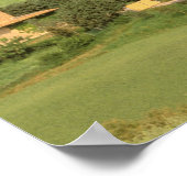 Europa, Italië, Toscane, Monticchiello. Curvy Poster (Hoek)
