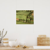 Europa, Italië, Toscane, Monticchiello. Curvy Poster (Keuken)