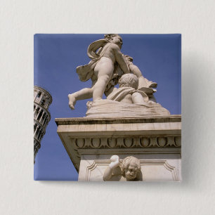 Europa, Italië, Toscane, Pisa. Piazza dei Vierkante Button 5,1 Cm