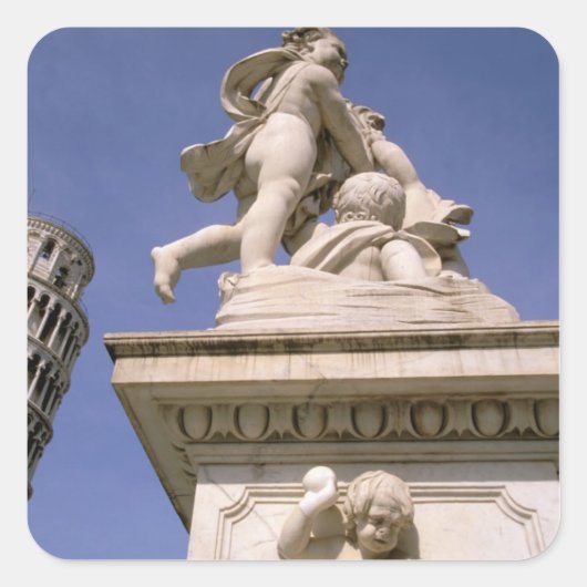 Europa, Italië, Toscane, Pisa. Piazza dei Vierkante Sticker (Voorkant)