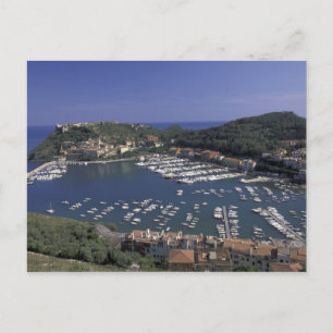 Europa, Italië, Toscane, Porto Ercole, Uitzicht va Briefkaart