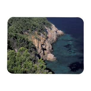 Europa, Italië, Toscane. Rotsachtige kust; Cala Magneet