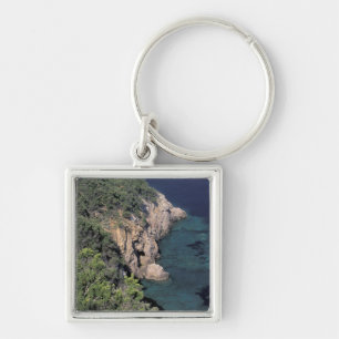 Europa, Italië, Toscane. Rotsachtige kust; Cala Sleutelhanger