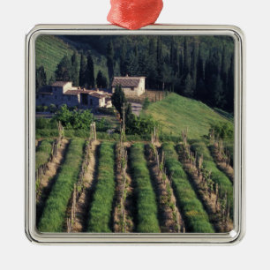 Europa, Italië, Toscane. Schitterende villa cyprus Metalen Ornament