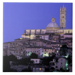 Europa, Italië, Toscane, Siena. 13e E. Duomo en Tegeltje