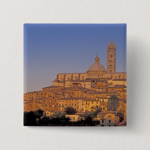 Europa, Italië, Toscane, Siena. 13e eeuw 3 Vierkante Button 5,1 Cm