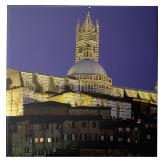 Europa, Italië, Toscane, Siena. 13e eeuw Tegeltje (Voorkant)