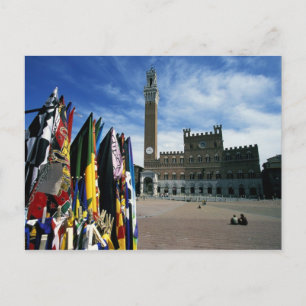 Europa, Italië, Toscane, Siena. Piazza del Briefkaart