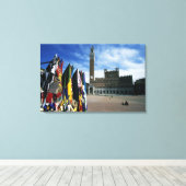 Europa, Italië, Toscane, Siena. Piazza del Canvas Afdruk (Insitu (Houten vloer))