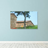 Europa, Italië, Toscane, verlaten villa in Canvas Afdruk (Insitu (Houten vloer))
