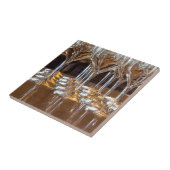 Europa, Italië, Toscane. Wijnglazen in een wijnmac Tegeltje (Zijkant)