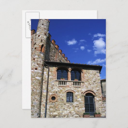 Europa, Italië, Umbrië, Chianti, Montebenichi. Briefkaart (Voorkant / Achterkant)