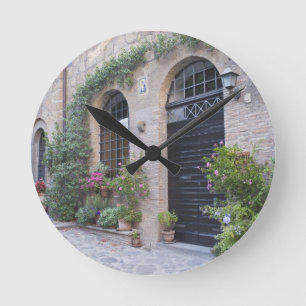 Europa, Italië, Umbrië, Civita, Traditioneel Huis Ronde Klok