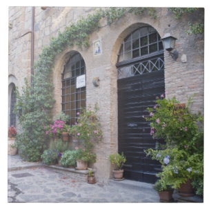 Europa, Italië, Umbrië, Civita, Traditioneel Huis Tegeltje