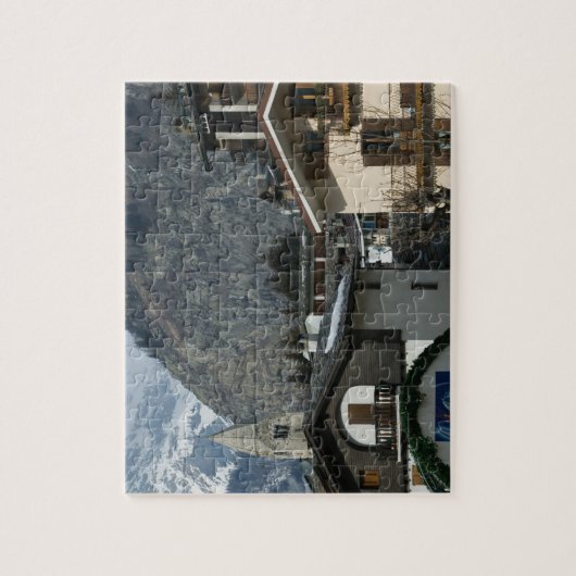 Europa, Italië, Valle d'Aosta, COURMAYEUR: Plaats Legpuzzel (Verticaal)