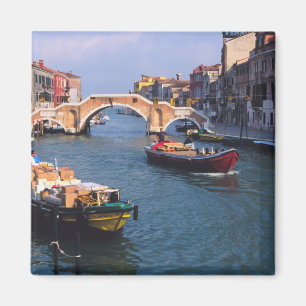 Europa, Italië, Venetië. Boats Magneet