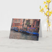 Europa, Italië, Venetië, gondels in het kanaal Kaart (Gele Bloem)