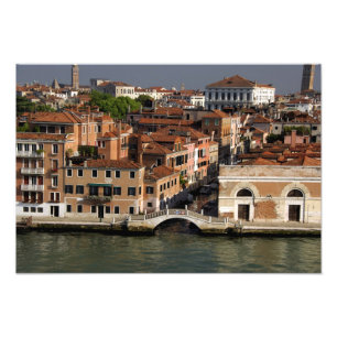 Europa, Italië, Venetië. Kanaal uitzicht. UNESCO Foto Afdruk