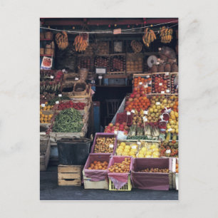 Europa, Italië, Venetië. Kleurrijk fruit en Briefkaart