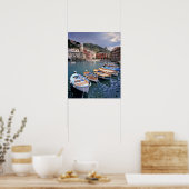 Europa, Italië, Vernazza. Brightly painted boats Poster (Keuken)