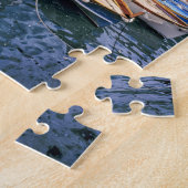 Europa, Italië, Vernazza. Heldergeverfde boten Legpuzzel (Zijkant)