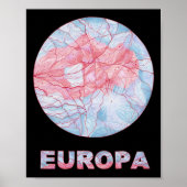 Europa Jupiters Moon 8 x 10 Art Poster Print (Voorkant)