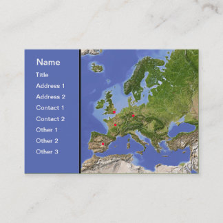 Europa kaart, aanpasbaar! visitekaartje