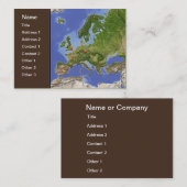 Europa kaart, aanpasbaar! visitekaartje (Voorkant / Achterkant)