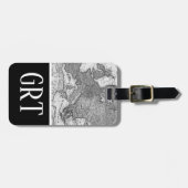  Europa-kaart, Antiek zwarte en witte kaart Bagagelabel (Voorkant horizontaal)