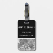  Europa-kaart, Antiek zwarte en witte kaart Bagagelabel (Achterkant verticaal)