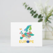 Europa-kaart Briefkaart (Staand voorkant)