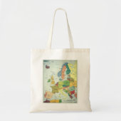 Europa kaart fundamentele canvas tas (Voorkant)