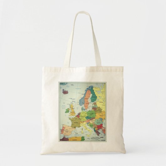 Europa kaart fundamentele canvas tas (Voorkant)