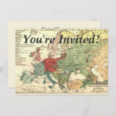 Europa kaart landen Wereld Antiek (Voorkant / Achterkant)