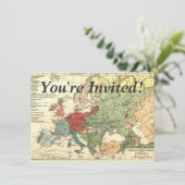 Europa kaart landen Wereld Antiek (Staand voorkant)