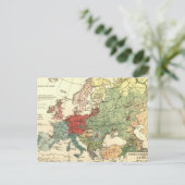 Europa kaart landen Wereld Antiek (Staand voorkant)