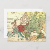 Europa kaart landen Wereld Antiek (Voorkant / Achterkant)