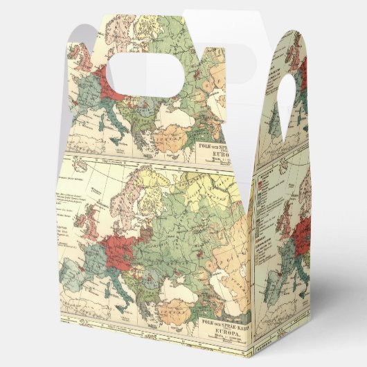 Europa kaart landen Wereld Antiek Bedankdoosjes (Geopend)
