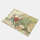 Europa kaart landen Wereld Antiek Deurmat (Schuin)