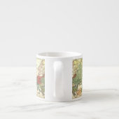 Europa kaart landen Wereld Antiek Espresso Kop (Achterkant)