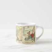 Europa kaart landen Wereld Antiek Espresso Kop (Rechts)