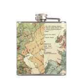 Europa kaart landen Wereld Antiek Heupfles (Achterkant)