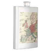 Europa kaart landen Wereld Antiek Heupfles (Rechts)