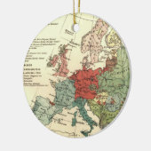 Europa kaart landen Wereld Antiek Keramisch Ornament (Links)