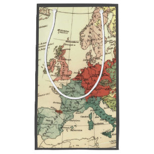 Europa kaart landen Wereld Antiek Klein Cadeauzakje